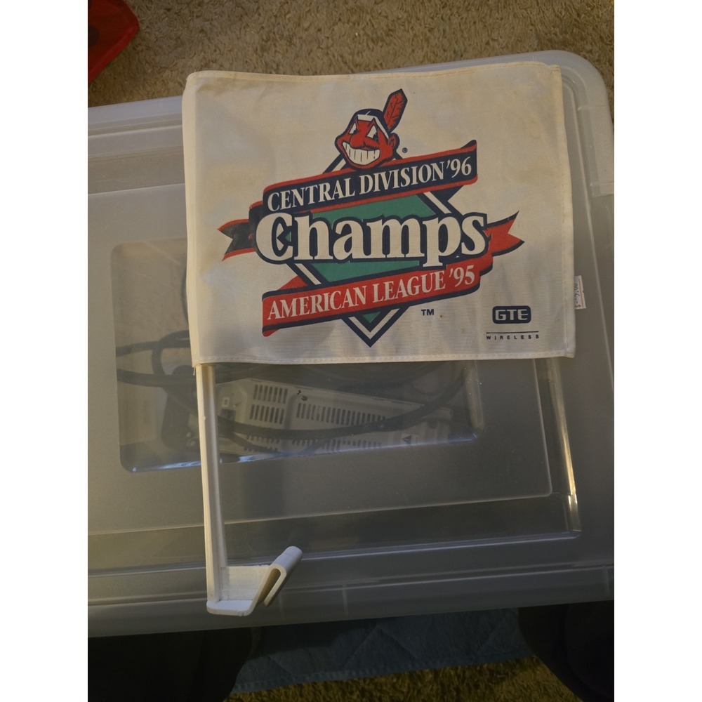 Cleveland Indians 1995 AL Champs 1996 Central Division Car Flag Vintage GTE